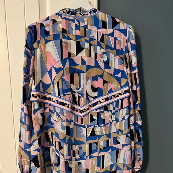 Emilio Pucci Geometric Patterned Button Down Dress - Picture 7 of 8